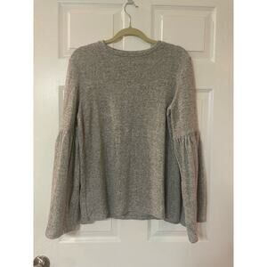 Zara Trafaluc Pullover Sweater Women’s Size Medium Grey Long Bell Sleeves
